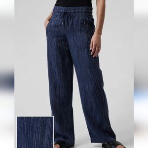 Athleta Cabo Textured Linen Pants